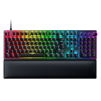 Razer - Huntsman V2 Full Size Wired Optical Purple Clicky Switch Gaming Keybo...