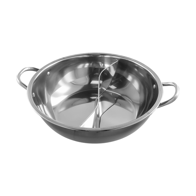Cuisini??Re ?? Gaz Compatible Double Hotpot Divis?? Ustensiles De Cuisine En Aci