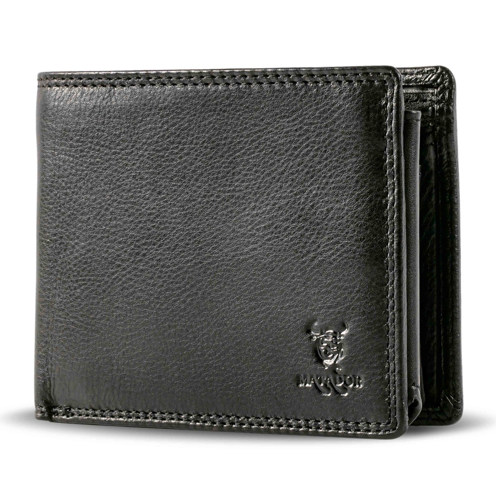 MATADOR Herren / Damen Geldbörse ECHT Leder Geldtasche Geldbeutel YKK RFID Black