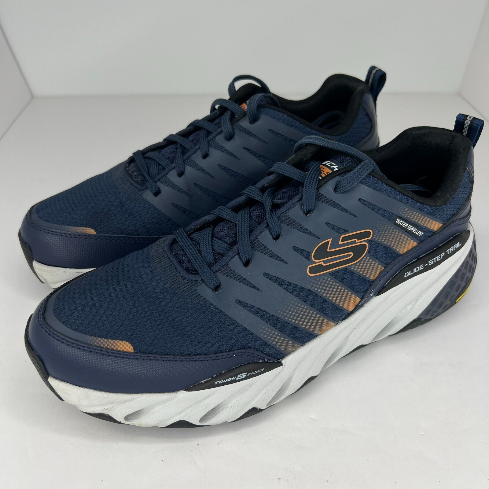 shi-ba です。 Skechers Mens 237255 Blue Glide Step Trail Leather Size 8.5
