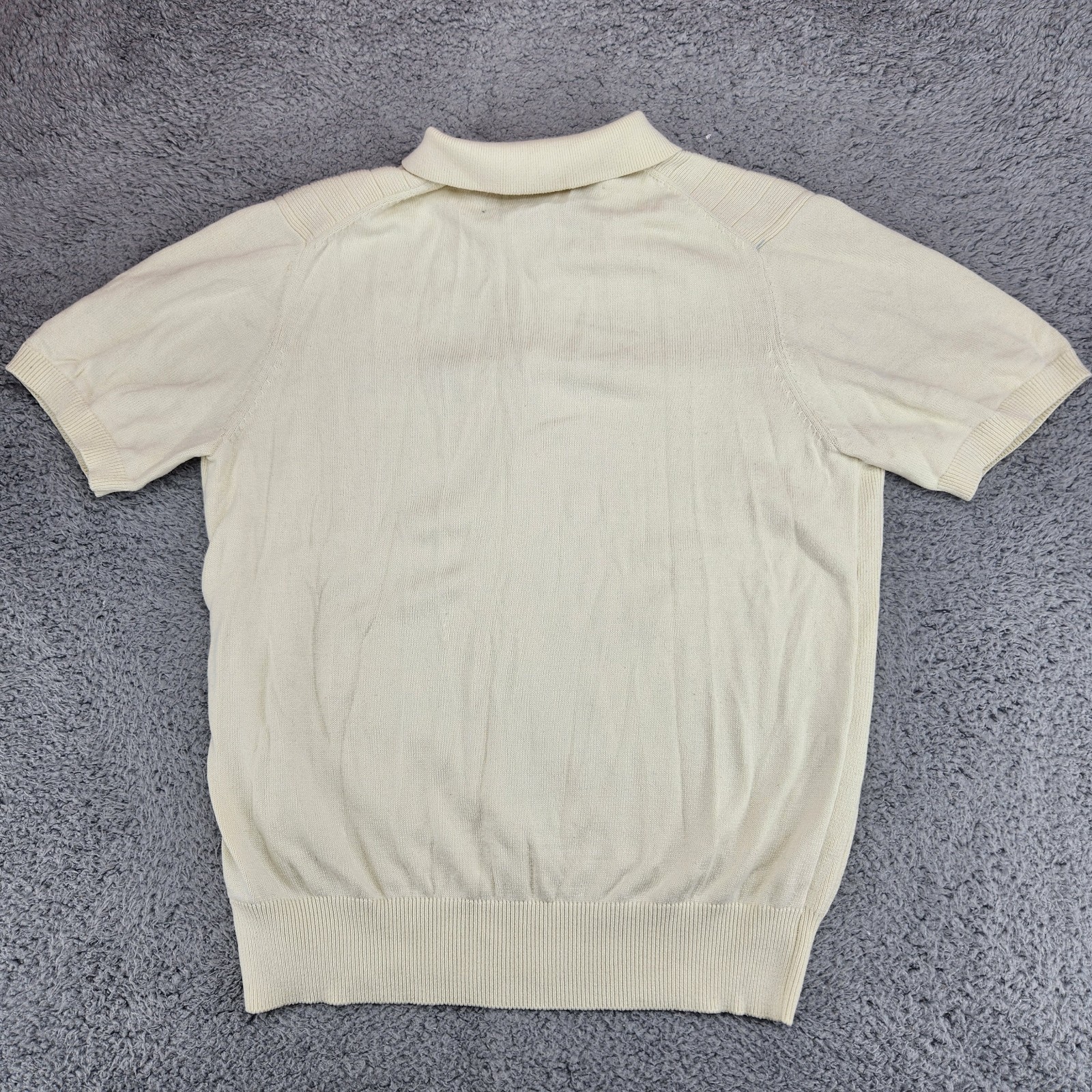 Darc Sport "Tale Of Two Wolves" Short Sleeve Polo Shirt Mens L Cream 603 Of 1000