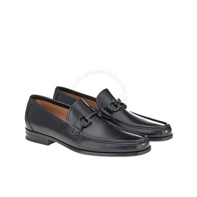 New Salvatore Ferragamo Grandioso Black Loafer Leather Shoe Sizes 5-13