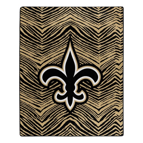 Декоративное одеяло Zubaz X Northwest NFL New Orleans Saints Zubified 50X60 Raschel