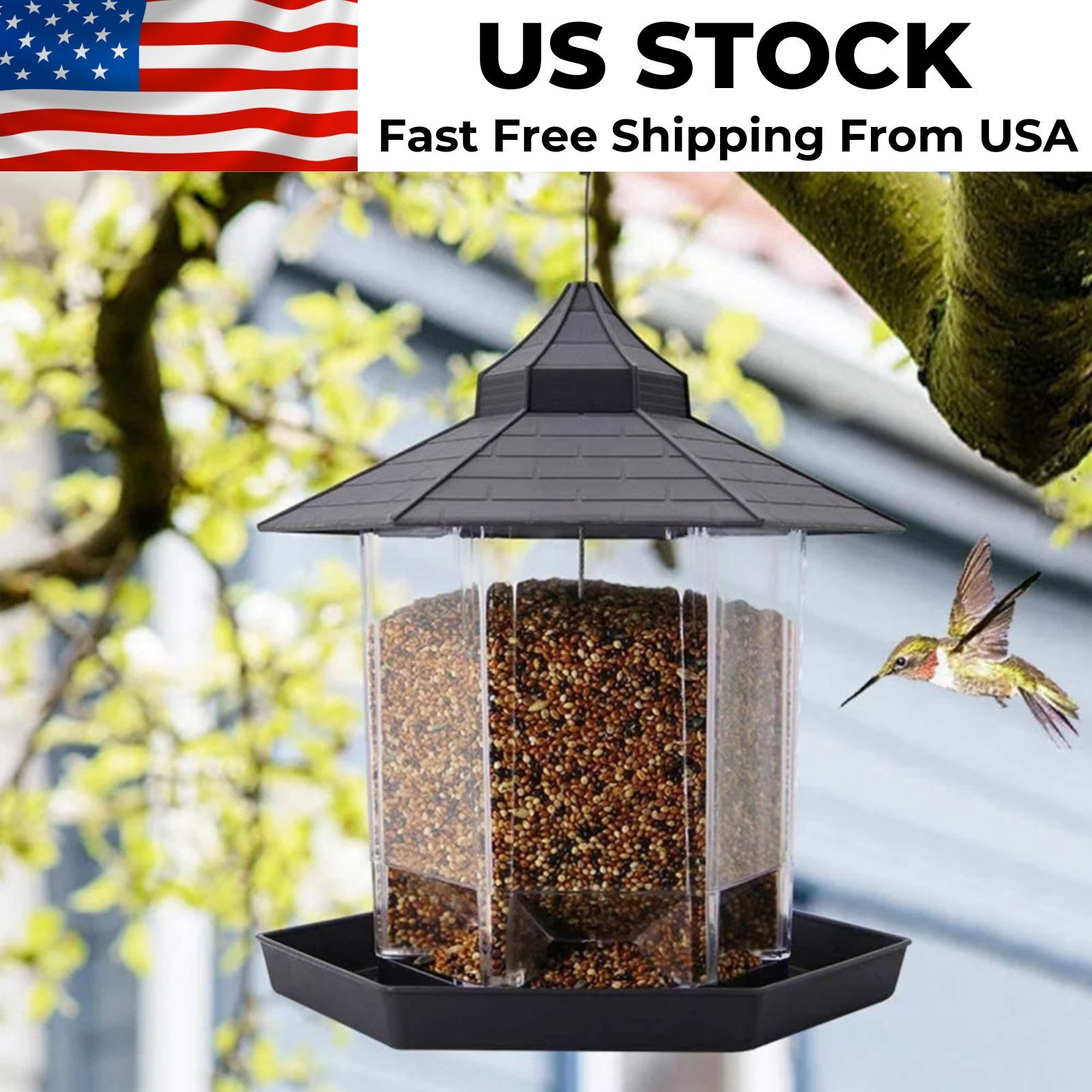 Automatic Multiple Hole Seed Food Yard Garden Outdoor