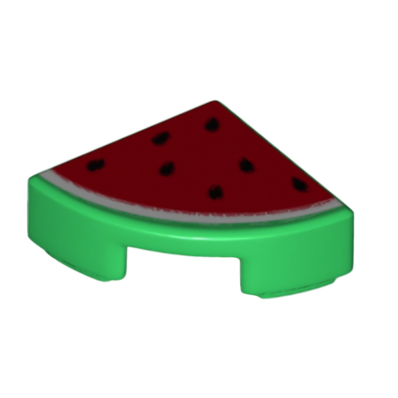 LEGO Grün Rundfliese 1 x 1 Viertel mit Watermelon Muster…