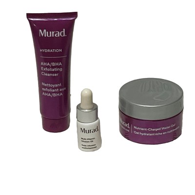 Murad Hydrate Trial Kit For Dewy Refreshed Skin Steps 1, 2 and 3 Travel Size NEW