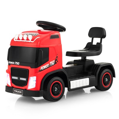 2-in-1 Kids Electric Ride-on Truck w/ Height Adjustable Seat
