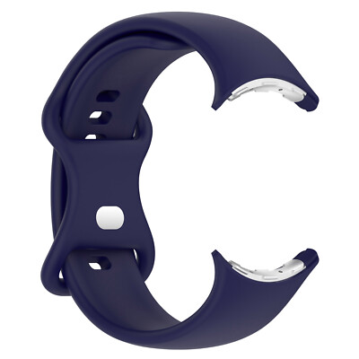 Silicone Strap Silver Buckle Watch strap Accessories for Google Pixel Watch 1/2