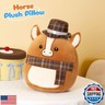 Athionsu 12 Inch Horse Plush Pillow Soft and Cuddly Stuffed Horse Soft Squishy Gifts for Toddler Kids Boys and Girls