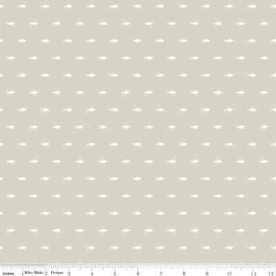 Riptide Shark Beige Boy Cotton Fabric by Riley Blake Designs