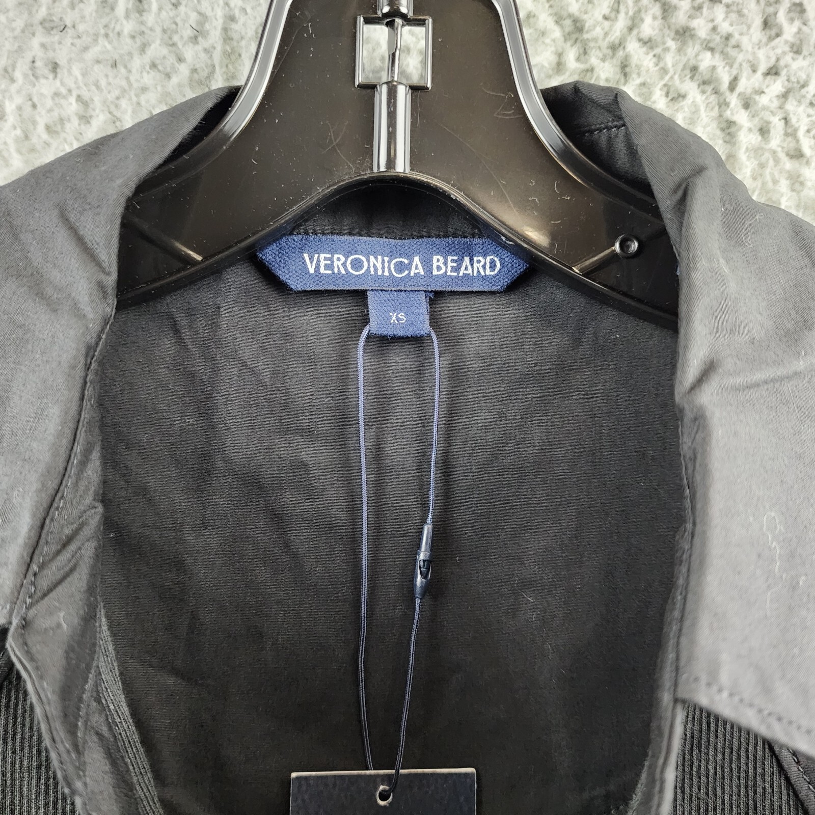 Veronica Beard Hania Collared Top Women's XS Black Collared Button Front L/S - Picture 5 of 14
