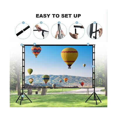 150 inch Projector Screen With Stand,HUANYINGBJB Outside Projection Screen, P...