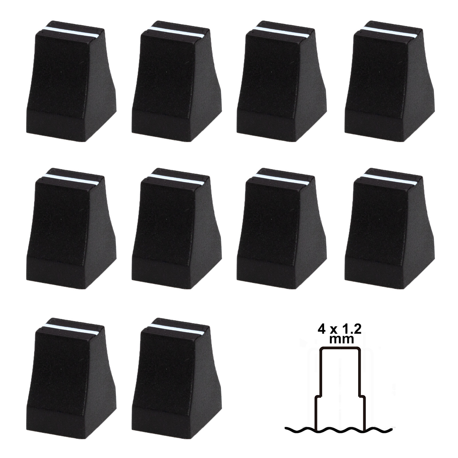 Sifam Faderknöpfe 15x26 Mm – Elektrisch Leitende Chrom-Kappen Für Mischpulte