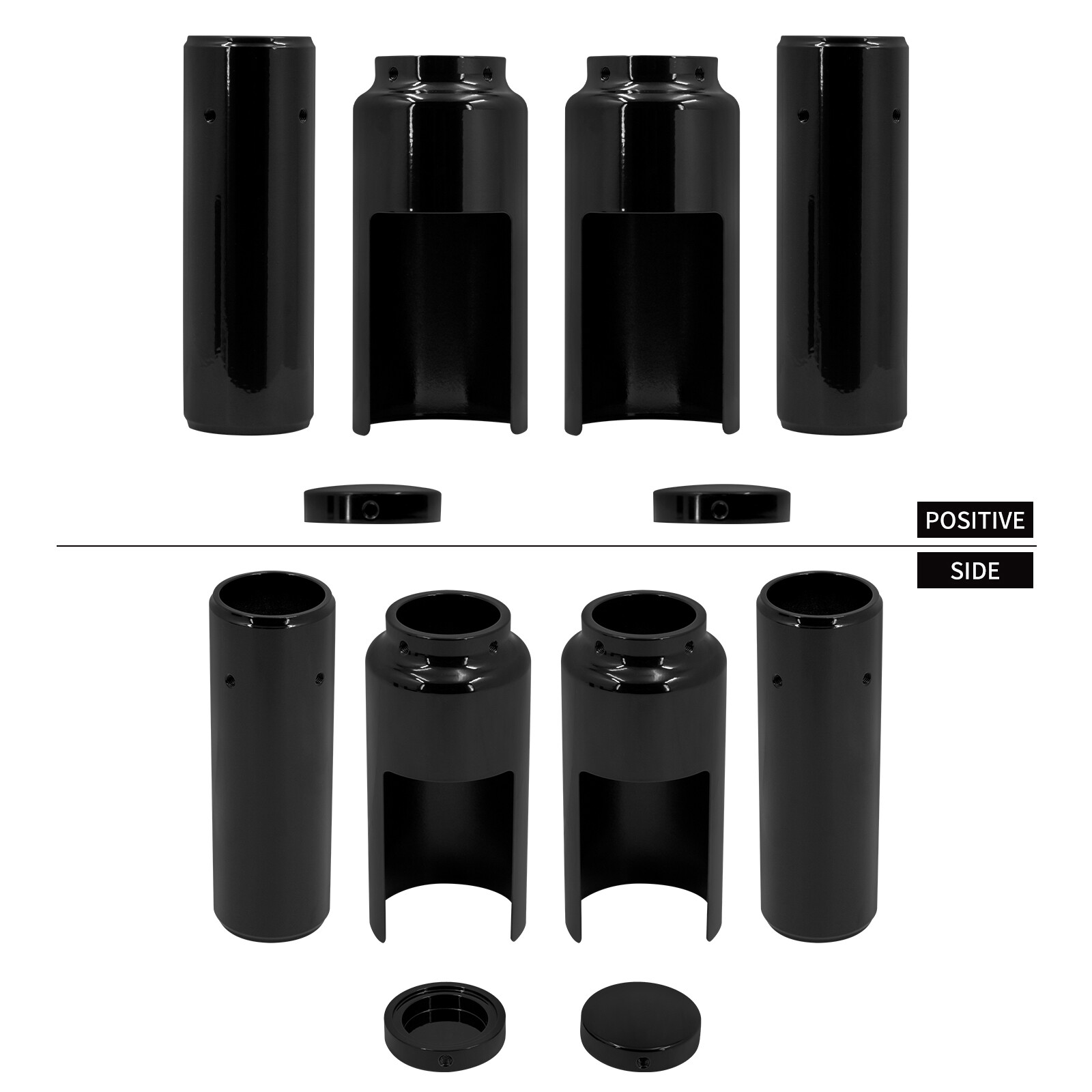 Motorcycle Front Fork Guard Cover Tube Cap Fit For Harley Dyna Street Bob 06-17