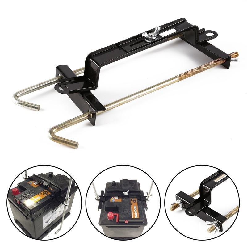 Universal Battery Retaining Holding Clamp Bracket Kit Leisure Mount Car