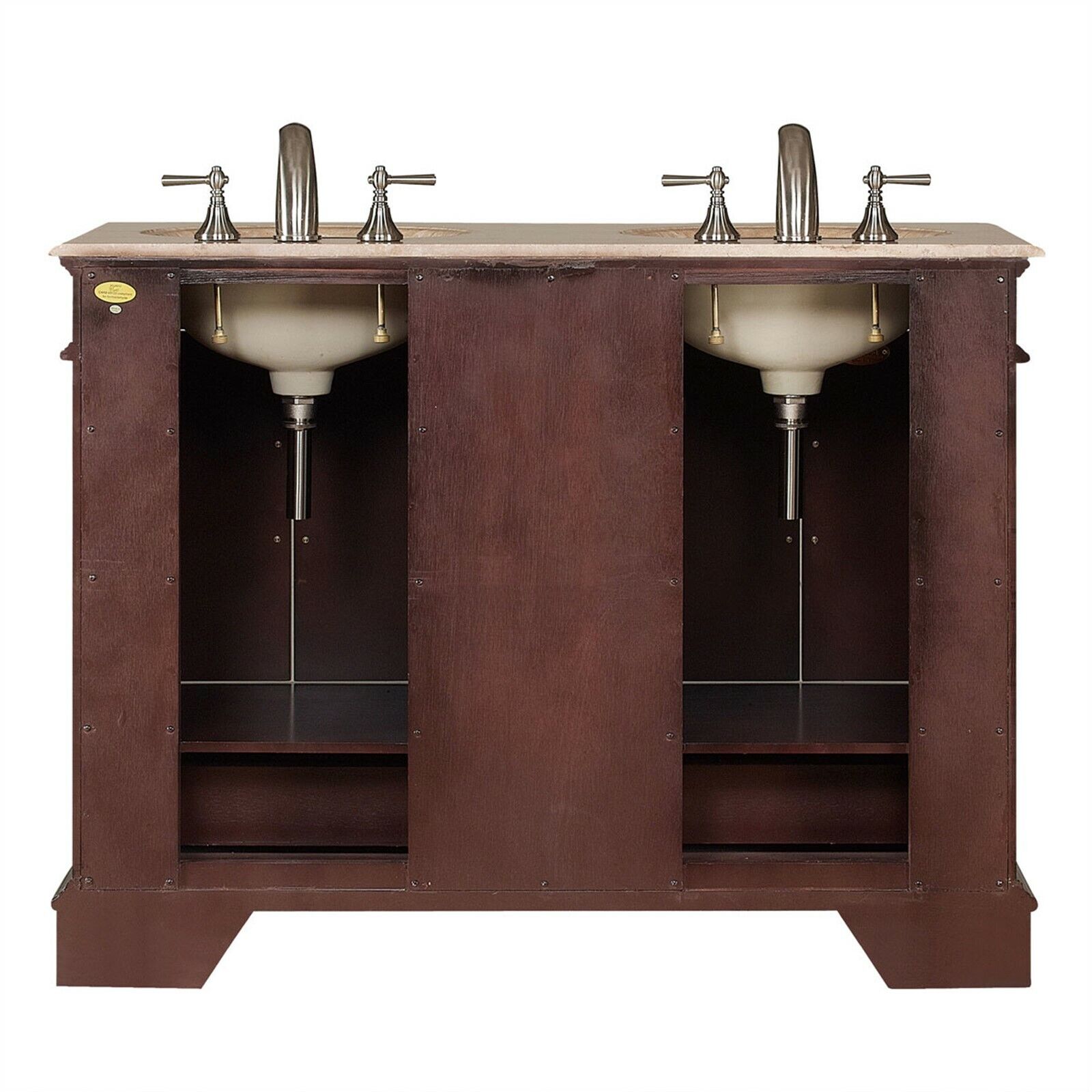 48 Inch Compact Double Sink Travertine Stone Top Bathroom Vanity Cabinet 0224tr 609224899546 Ebay 48 Inch Compact Double Sink Travertine Stone Top Bathroom Vanity Cabinet 0224tr 609224899546 Ebay