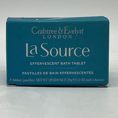 Crabtree & Evelyn La Source Effervescent Bath Tablets 5 Tablets Sealed With Box