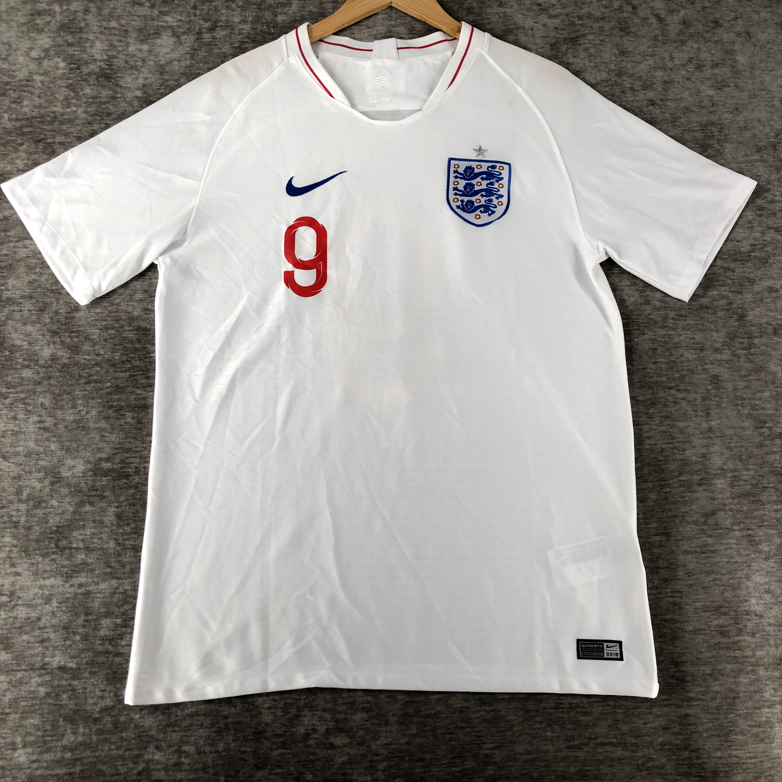 Nike Dri-Fit England Soccer Harry Kane #9 Men's L White