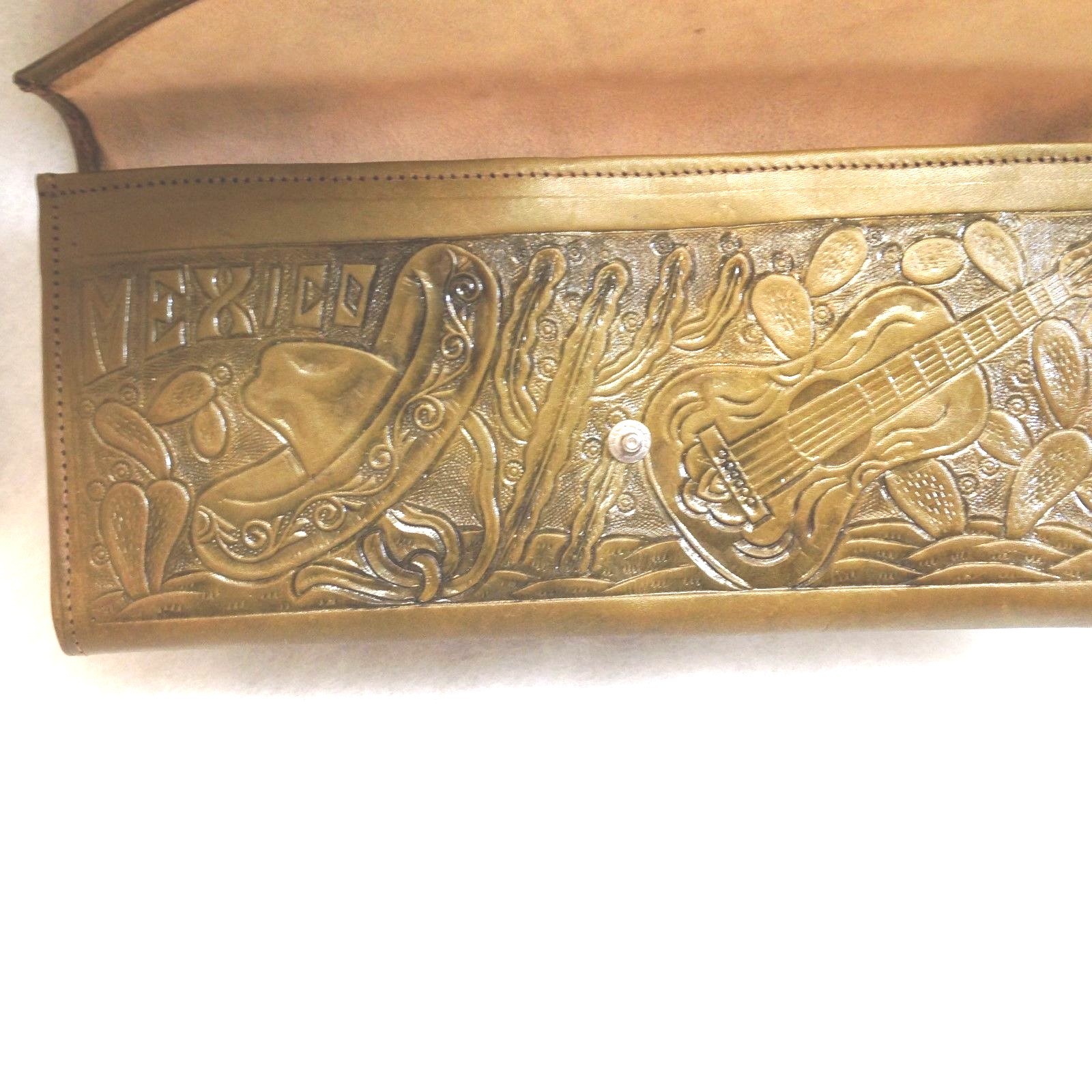 YEO, Tooled Leather Clutch, Wallet, Made in Mexico