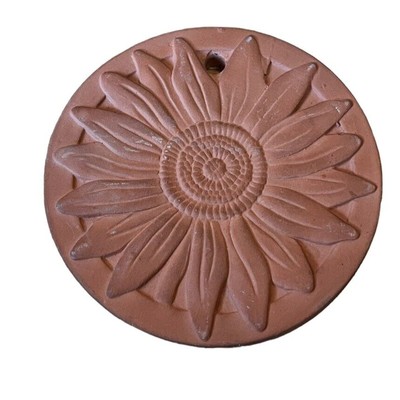 1994 Progressive Int Corp Terra Cotta Sunflower Bread Warmer Warming Stone
