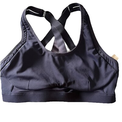 NWT Fabletics Belle High Impact Sports Bra Active Workout Pullover Navy Large