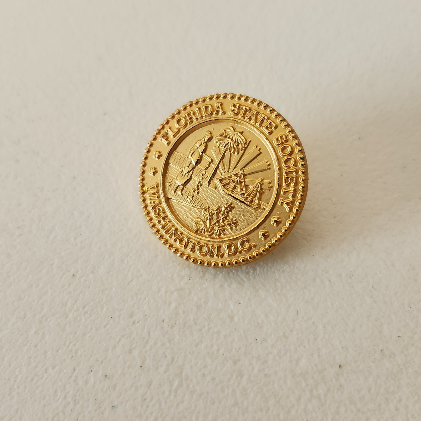 Florida State Society Lapel Hat Jacket Pin Florida's Connection to Washington DC