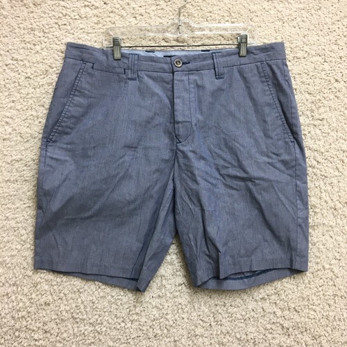 Tommy Hilfiger Golf Shorts 38 Mens Blue Chino Pockets Logo Casual Modern Fit