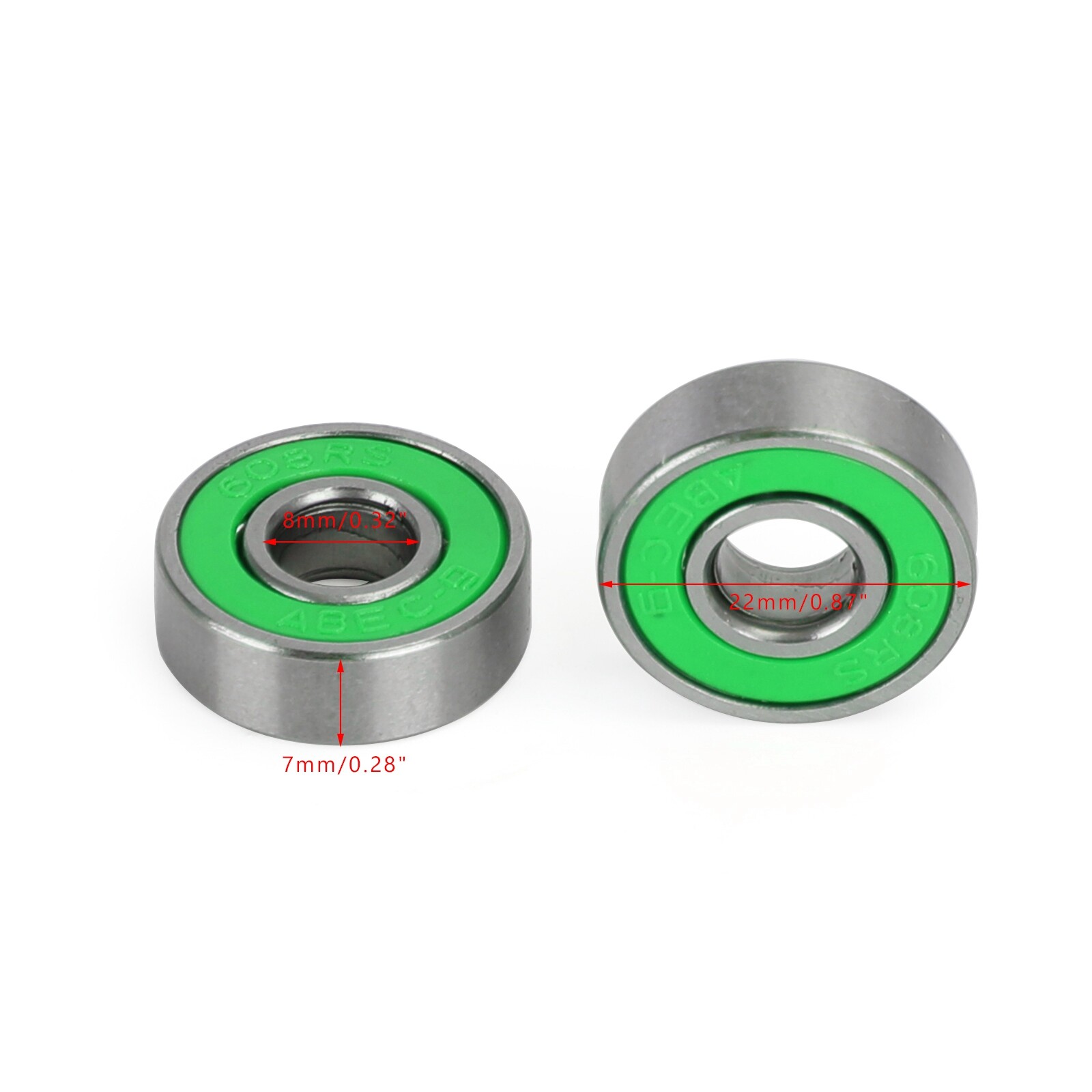 Longboard Skateboard Wheelchair Bearings Percision 608RS ABEC9 Bearing 8x22x7mm