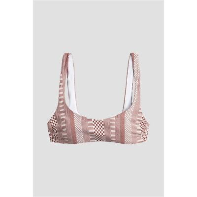NWT Veronica Beard Celeste ruched printed bikini top