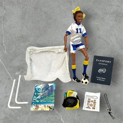 Vintage Get Real Girl Doll Gabi s Soccer Adventure Brazil 12  Passport Backpack