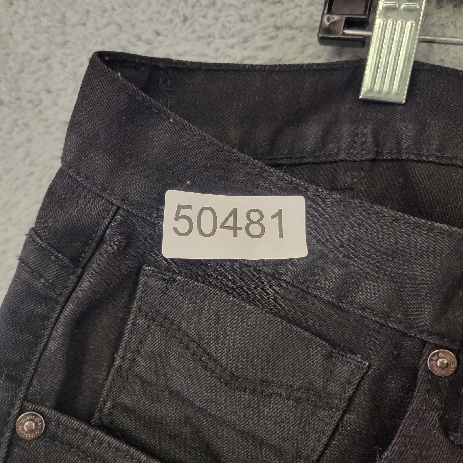 Guess Jeans Mens 38x32 Black Skinny Stretch Denim Casual Mid Rise Snake