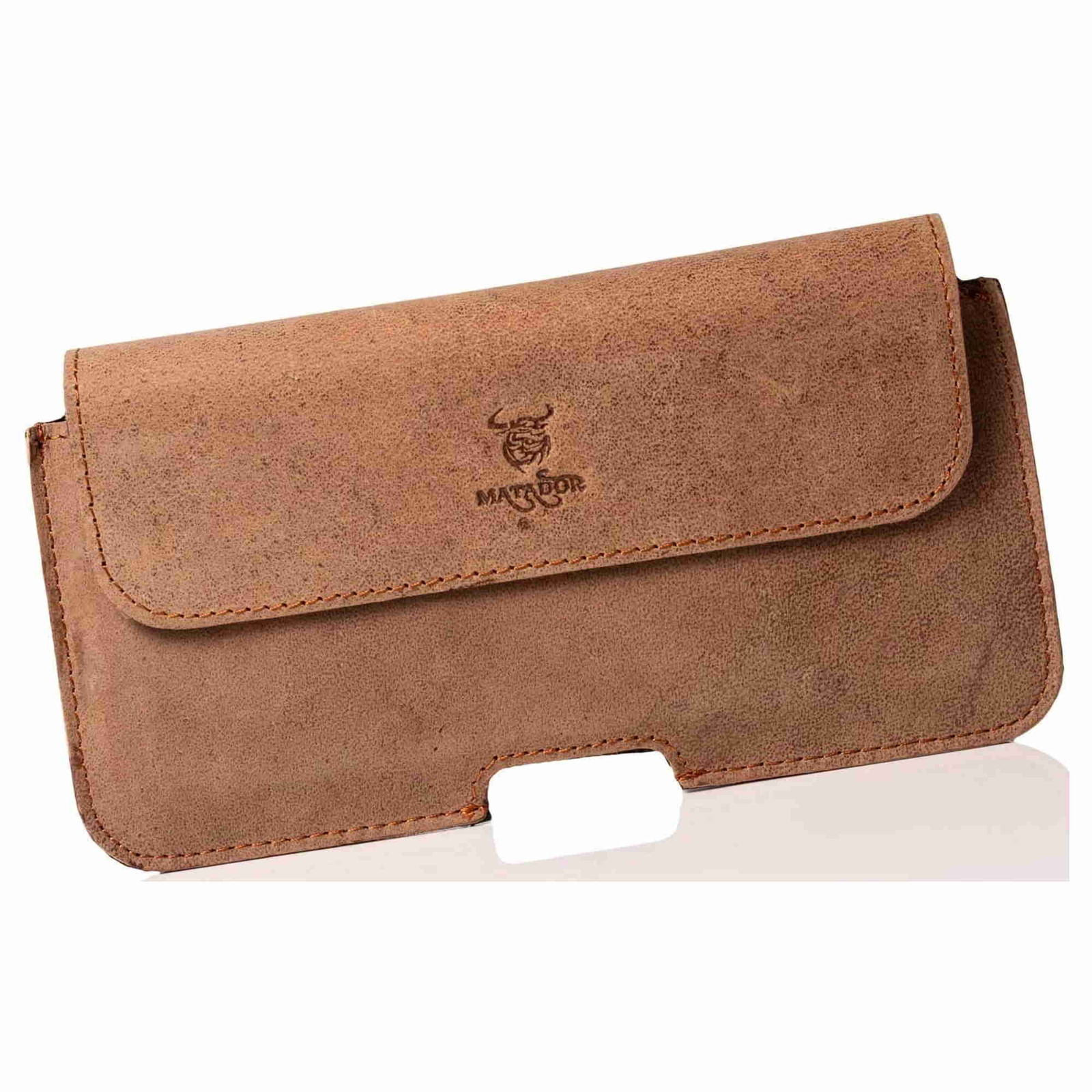 MATADOR Huawei P20 / P20 Lite Lederhülle ECHT Leder Tasche Braun Slim Design