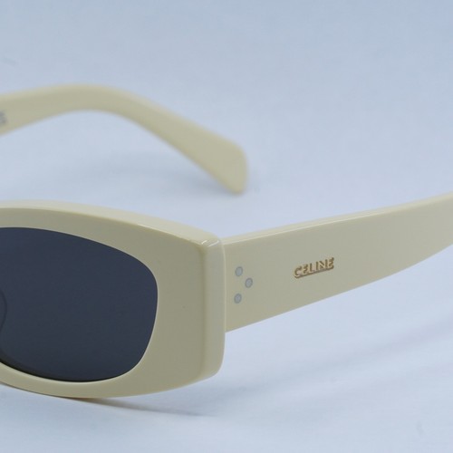 Pre-owned Celine Cl40245u 39a Shiny Butter/smoke 55-19-135 Sunglasses Authentic In Gray