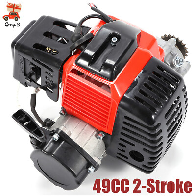 49CC 2 STROKE ENGINE MOTOR PULL START FOR POCKET MINI BIKE GAS SCOOTER ATV NEW
