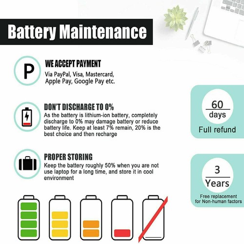 LOT 1-50 A1405 A1496 Battery for MacBook Air 13'' A1466 Mid 2012 2013,Early 2015