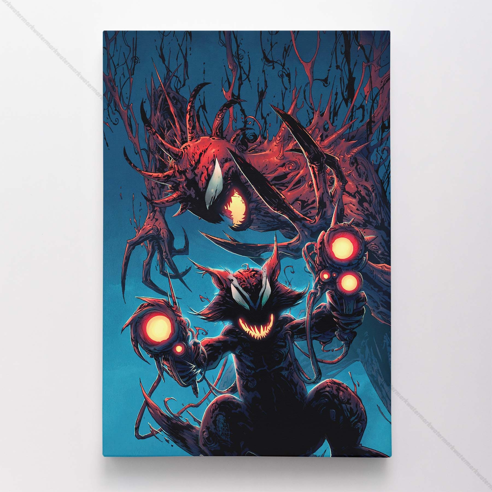 Carnage Poster Canvas Carnageized Rocket And Groot Marvel Comic Book Art Print #