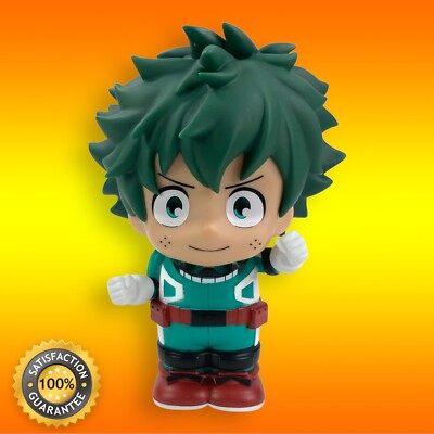 My Hero Academia Izuka Midoriya Deku Vinyl Figure Coin Slot Piggy Bank 9'' NWOT