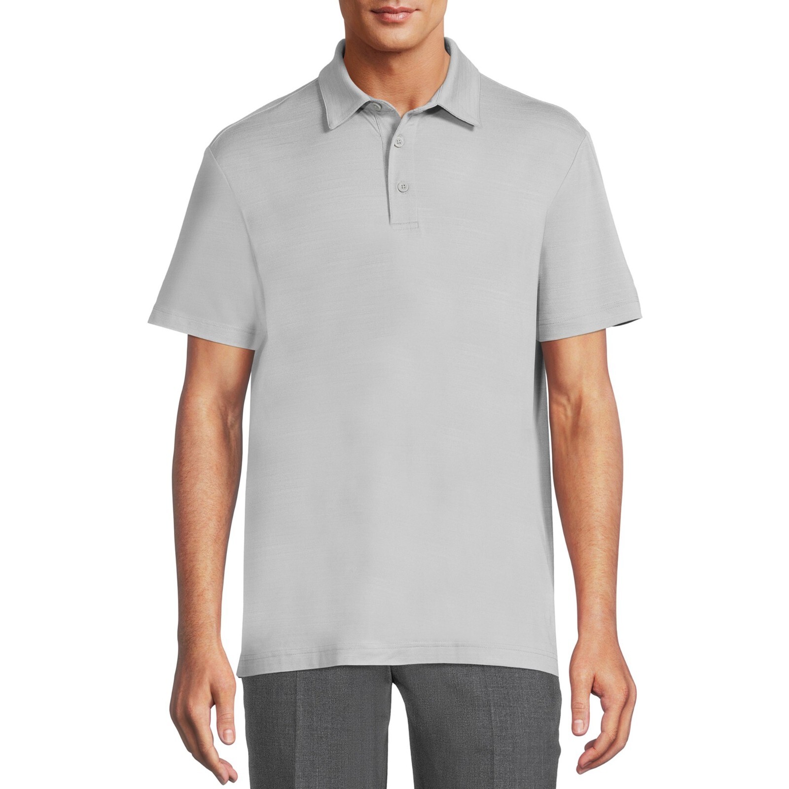 George Men's Gray Moisture Wicking Performance Polo Shirt