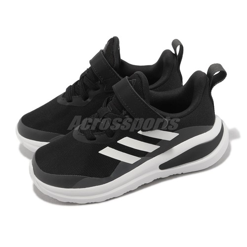 

Adidas FortaRun EL I Черно-белые спортивные кроссовки для бега для малышей с ремешком FZ5499, Черный, Fortarun El I