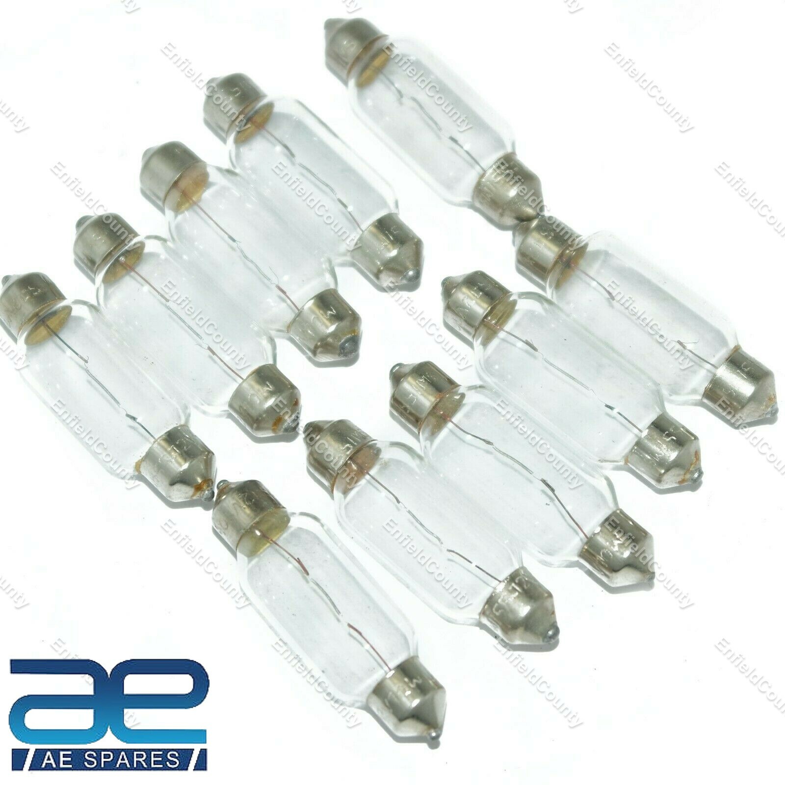 10 x Taillight Brake Light Festoon Bulbs 12v 10w 8.5 11/44 Diy Vespa Scooter  