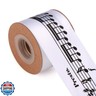Meseey 4 Rolls Total 20 Yards Musical Notes Ribbon Printed Music Craft Ribbon Black and White Fabric Ribbons for DIY Crafts Gift Wrapping Wedding Party Decoration