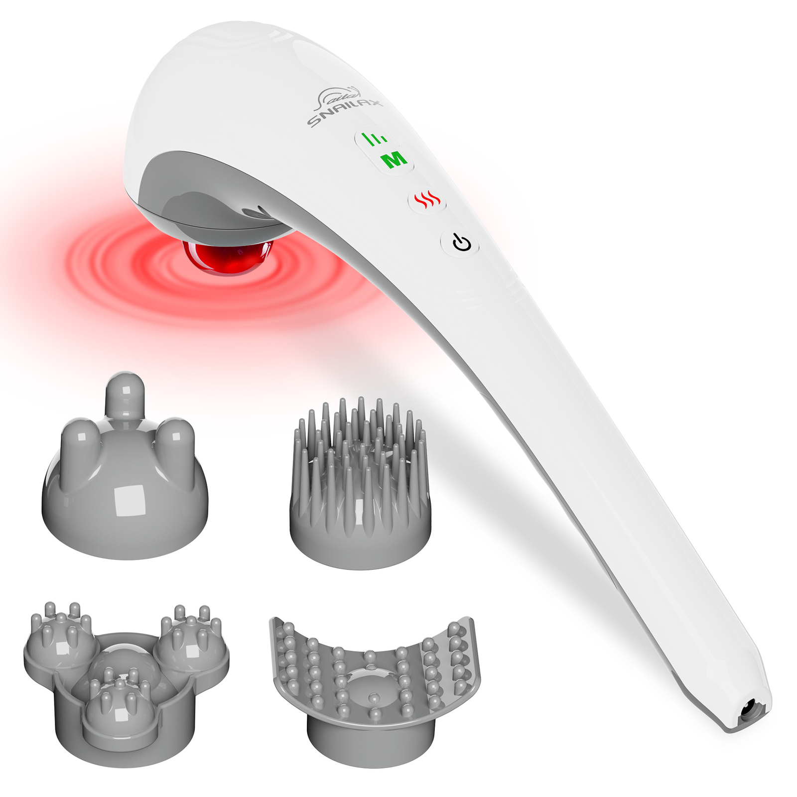 Snailax Cordless Handheld Massager with Heat,Deep Tissue Percussion Massager