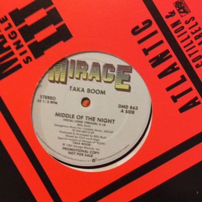 Taka Boom - Middle Of The Night (Mirage (2)) 12'', Promo