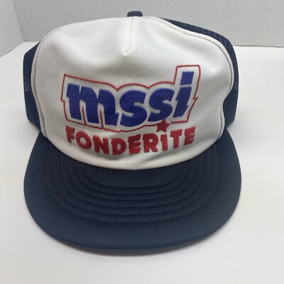 Vintage!! Mssi Fonderite Trucker Hat/Cap Mesh/Snap Back Made In the USA!!!