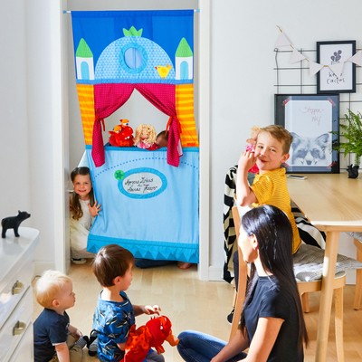 HABA Doorway Puppet Theater - Space Saver Fits in Most Doorways