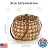 LGENHOOM Round Handwoven Water Hyacinth Egg Basket, Egg Collecting Basket, Storage Basket for Harvest, Garden, and Farmhouse Use