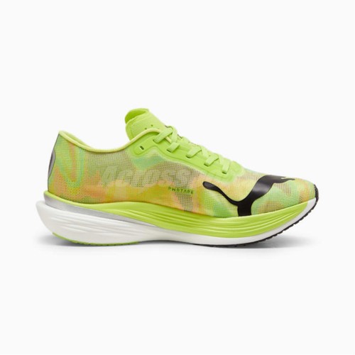Pre-owned Puma Deviate Nitro Elite 2 Lime Pow Black Men Racing Running Shoes 380088-01 In Green