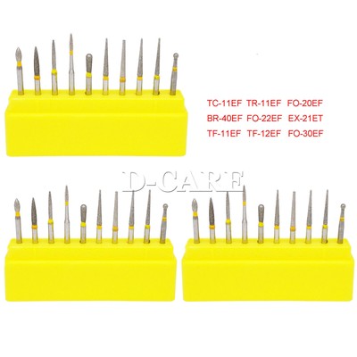 30Pcs Dental Diamond Burs Kit Fit High Speed Ceramics/Composite Polishing 1.6mm