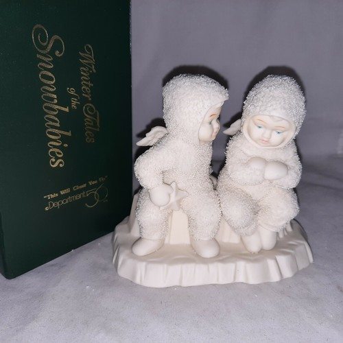 ☆美品2個セット☆【デパートメント56】【Snowbabies】オブジェ Dept 56 Snowbabies Starlight Games Reach for New Heights