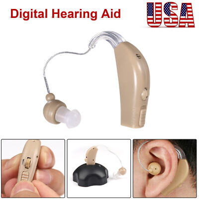 Digital Hearing Aid Severe Loss Rechargeable Invisible BTE Ear Aids High-Power